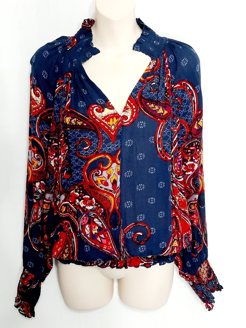 🔵BOGO FREE🔵 Lascana Venus Paisley Top Sz S